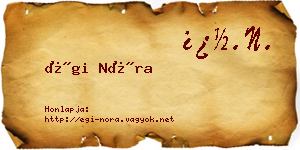 Égi Nóra névjegykártya