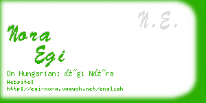 nora egi business card